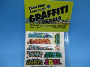 CALCOMANÍAS DE ""GRAFFITI"" A ESCALA N BLAIR LINE - JUEGO #5 - Imagen 1 de 2