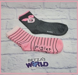 Disney Piglet Shortie Crew Socks - Picture 1 of 3