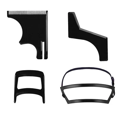 4pcs Men Beard Hairline Shaping Tool Kit Beard Styling Hair Cutting Template Set - Image 1 of 4