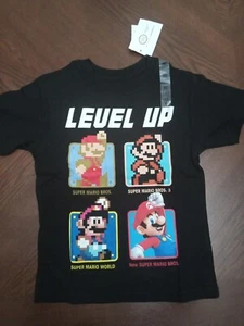 Super Mario Bros Sali di livello! T Shirt Nintendo Nera Taglia S 2018 Nuova Con Etichette - Foto 1 di 4