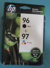 HP 96 BLACK + 97 TRI-COLOR INK CARTRIDGE COMBO TWO PACK GENUINE EXP 2015