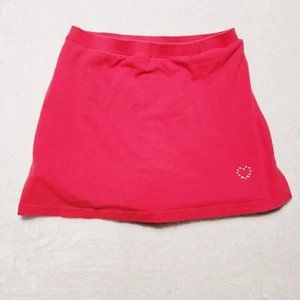 LOVE SO SWEET Red Mini Skirt Skort Girls XL 14/16 Red Hearts Rhinestones - Picture 1 of 8