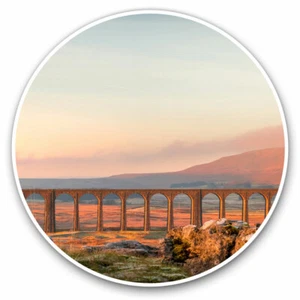 2 x naklejki winylowe 30cm - wiadukt Ribblehead Yorkshire Anglia fajny prezent #15899 - Zdjęcie 1 z 9