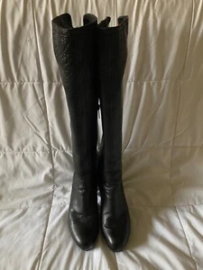 MARC O'POLO leather knee boots black size US 8 UK 5 Heels Boots Greet Cond. - Picture 1 of 13