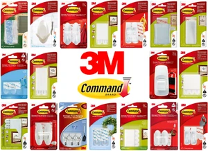 3M Command Decorating Hooks Strips Self Adhesive Wall Hanger Frames Lights Xmas - Picture 1 of 74