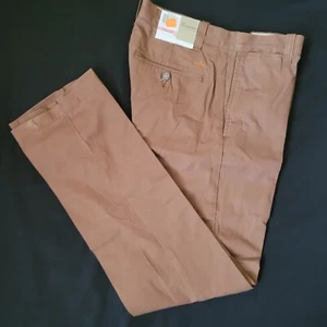 Pantalones de golf para hombre Dockers premium delanteros planos marrones talla 30x32 - Imagen 1 de 3