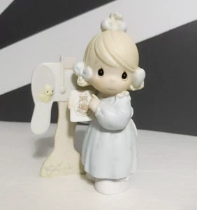 PRECIOUS MOMENTS PORCELAIN FIGURINE "SHARING THE GOOD NEWS TOGETHER" - Picture 1 of 5