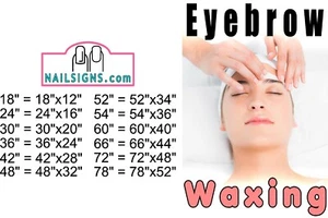 Eyebrows 08 Perforated Mesh See-Through Window Vinyl Salon ad Waxing Vertical - Picture 1 of 17