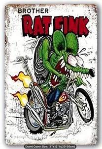 Vintage Rat Ink Metal Wall Art Sign - 8"x12" Aluminum NEW - Picture 1 of 2