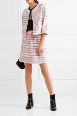 Traje Blazer MOSCHINO BOUTIQUE Tweed Mangas 3/4 Rosa (Falda 6US / Chaqueta 10US) Foto 1 de 4