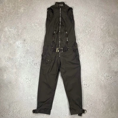 Vintage Miss Sixty Y2k Avant Garde Cyberpunk Style Jumpsuit Size M Brown  - Image 1 of 4