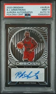 2020-21 Panini Obsidian B.J. Armstrong Aurora Autographs /149 PSA 9 AUTO 10 - Picture 1 of 3