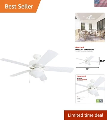 Elegante Ventilador de Techo Interior/Exterior 52 Pulgadas con Luz - Diseño Resistente al Agua Foto 1 de 4