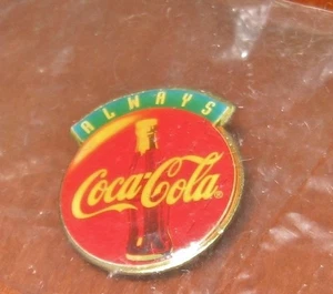 Prendedor de Solapa Always Coca-Cola De Colección Hecho en Unión EE. UU. NOS Raro Publicidad de Coca-Cola - Imagen 1 de 6
