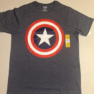 Neu mit Etikett Herren Marvel Captain America T-Shirt Gr. L grau - Bild 1 von 4