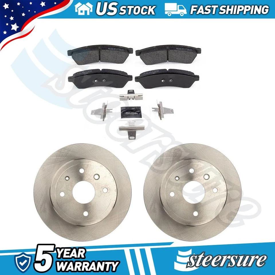 Rear Disc Brake Rotors Brake Pads Kit for 2004-2009 Chevrolet Epica - Image 1 of 3