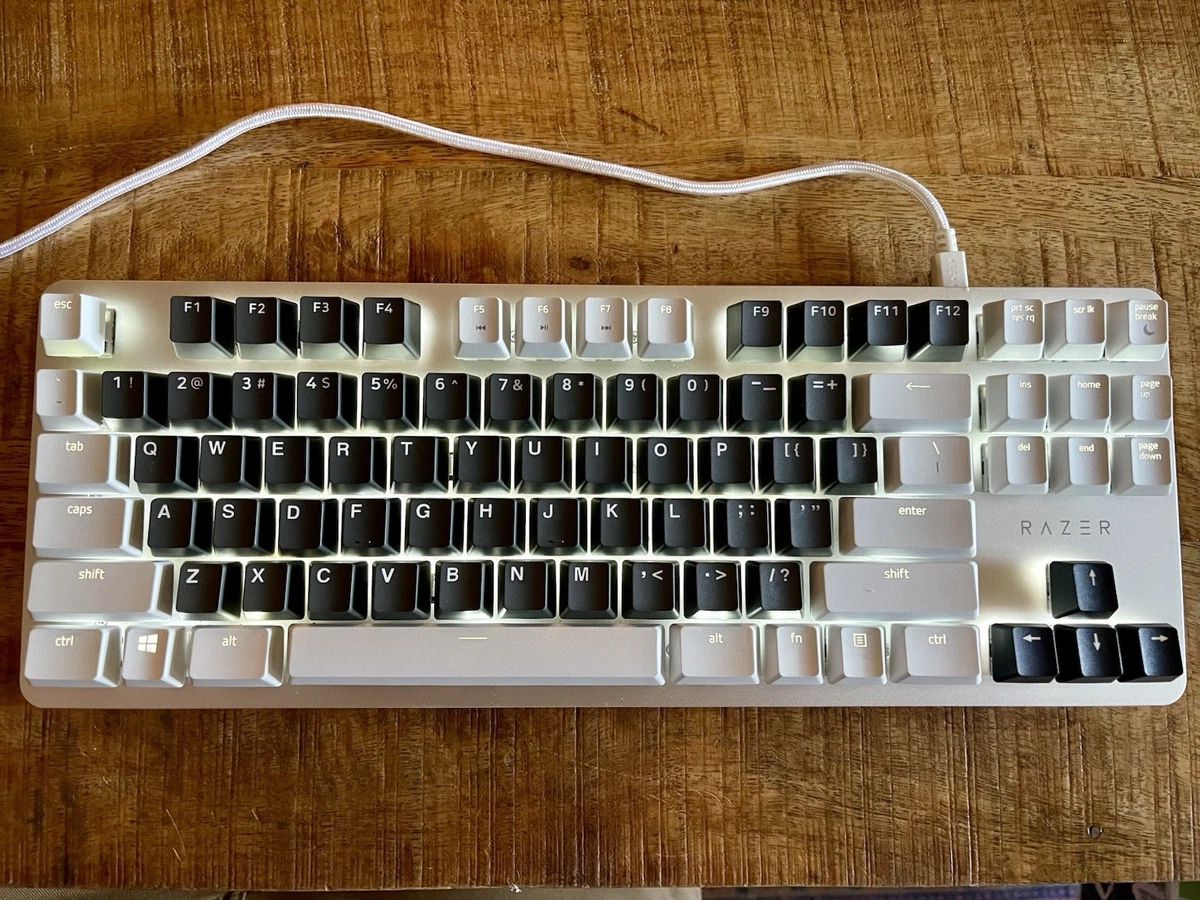 Razer BlackWidow Lite TKL Mechanical Keyboard, Mercury White