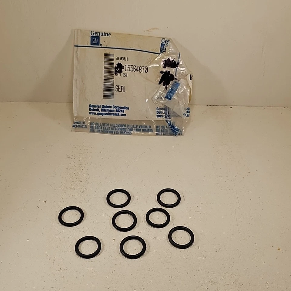 Lote de 8 líneas de enfriadores de aceite de motor NOS SEAL genuinos GM 15564870 1991-1994 4,3 L S-10 Foto 1 de 4