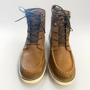 Wolverine Arbeitsstiefel Größe 14M W240012 braun weiche Spitze Handel Keilabsatz ungefüttert 6" Mokassin - Bild 1 von 7