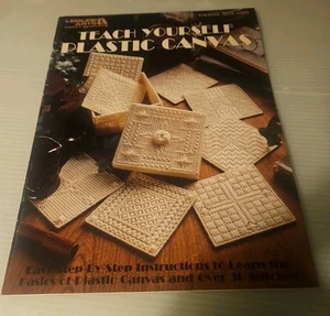 1992 Leisure Arts "Teach Yourself Plastic Canvas" # 1420 Pattern Book  - Picture 1 of 4