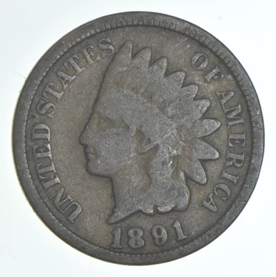1891 Indian Head Cent AC Average Circ *6524 - Image 1 of 3