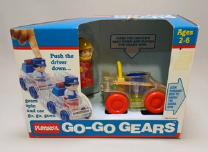 Vintage 1988 Playskool Rennwagen Go Go Gears Push & Go Spielzeug Neu aus altem Lagerbestand - Bild 1 von 4