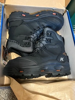 KORKERS Mens SnowJack Pro Safety With Ninety Degree Sole Black Winter Work Boot Foto 1 de 4