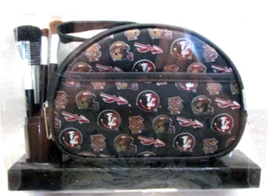 SEMINOLES - ESTADO DE FLORIDA Kit de Maquillaje Cosmético Bolso Cepillo de Mano 6 Piezas Set NUEVO M23 - Imagen 1 de 5