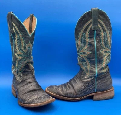 Bota occidental de cuero con estampado de caimán y armadura brillante para mujer Macie Bean talla 9M Foto 1 de 4