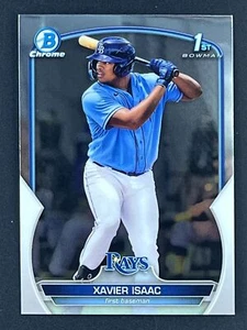 XAVIER ISAAC 2023 Bowman 1st Bowman Chrome #BCP-145 Tampa Bay Rays - Picture 1 of 2