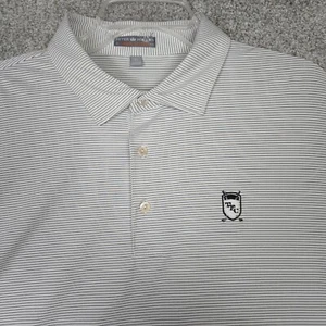 Peter Millar Men's Summer Comfort XL Polo Stripped White TFC The Founders Club - Picture 1 of 6