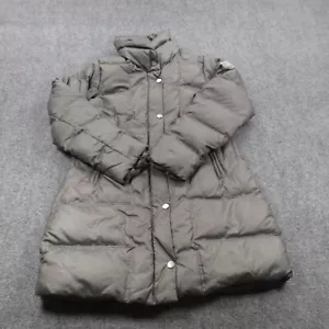 Ariat Jacket Womens Small Gray Nylon Puffer Long Down Coat Pockets Full Zip - Picture 1 of 15