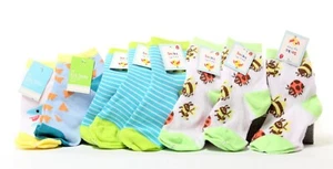 Kids Socks Girls Size 7-8.5 Spring Easter Bunnies Lot Of 8 New Super CUTE! - Picture 1 of 1
