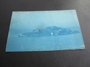 1906 - San Francisco CA. - RPPC Real Photo - TINTED - POSTCARD - ALCATRAZ ISLAND - Picture 1 of 2