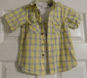 Toddler Layered Pumpkin Patch Shirt Size 24 Months Button Up + Tee Attached Surf - Picture 1 of 6