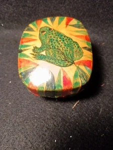 Paper Mache Frog Box - Picture 1 of 5