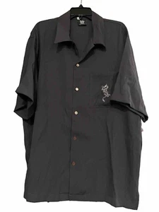 Camisa Rollin Dura Vintage Años 2000 Para Hombre Lowrider con Botones Talla XL Negra Rara - Imagen 1 de 6