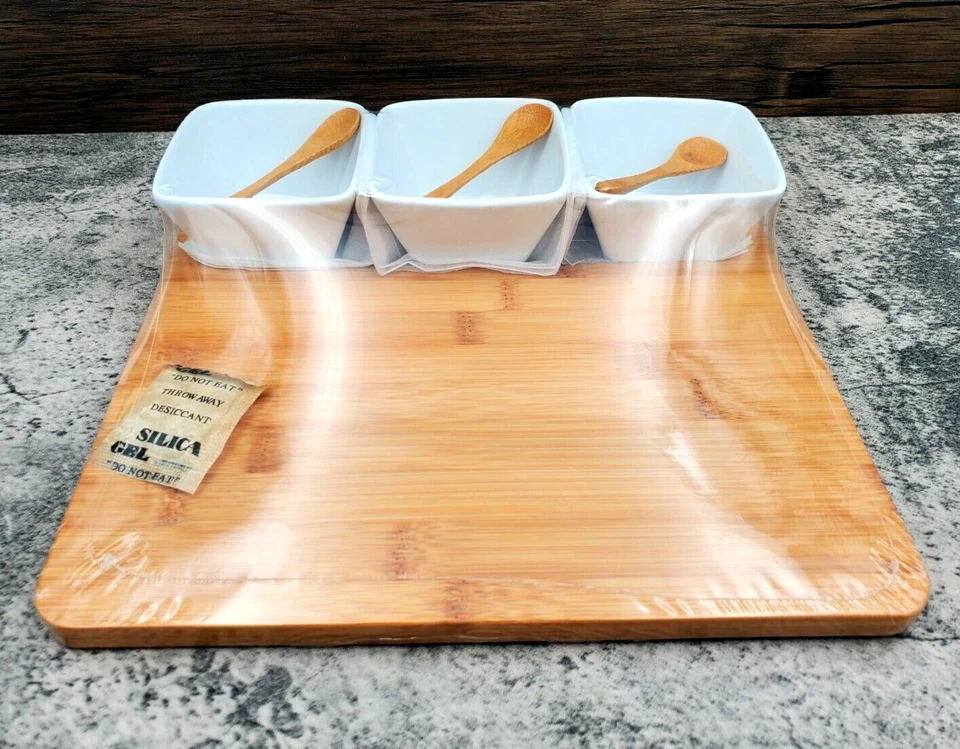 Core Bamboo 3 Part Entertainment Set MJ895 7 Pieces Organic Bamboo New in Box - Image 1 of 4