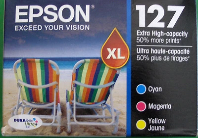 Tinta colorida Epson GENUÍNA 127 (SEM CAIXA DE VAREJO)(T127520) Workforce 840 845 - Imagem 1 de 2