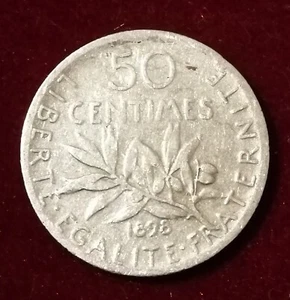 PEU COURANTE **** 50 Centimes SEMEUSE 1898 **** TTB - Imagen 1 de 2