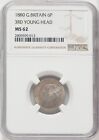 GREAT BRITAIN VICTORIA 1880 SIXPENCE UNCIRCULATED SILVER COIN NGC CERTIFIED MS62