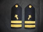 Genuine New Us Navy Gold Lace Chaplain Corps Officer's Rank Slides / Epaulettes