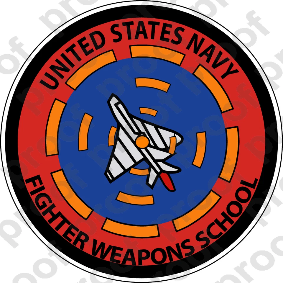STICKER USN VET U.S. NAVY FIGHTER WEAPONS SCHOOL