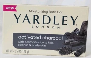 Yardley London Bar Sapone Carbone Attivo Bentonite Argilla Bagno Bar Nuovo - Foto 1 di 2
