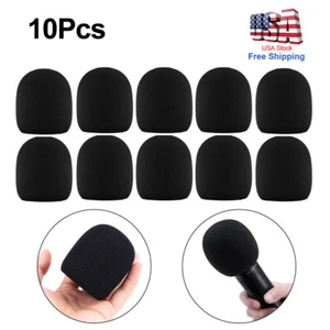 10 & 20pcs Black Microphone Windscreen Sponge Foam Mic Cover Pop Filter - Picture 1 of 11