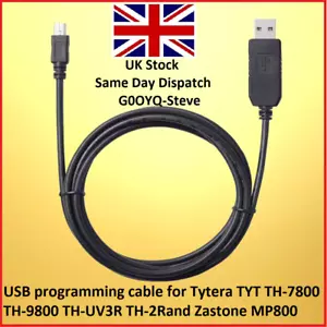 USB programming cable Tytera TH9800 TH7800 TH8600 TYT UV3R Zastone MP800 - Picture 1 of 3