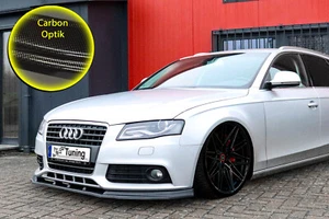 Frontspoiler Schwert Splitter aus ABS für Audi A4 B8 mit S-Line in Carbon Optik - Bild 1 von 4