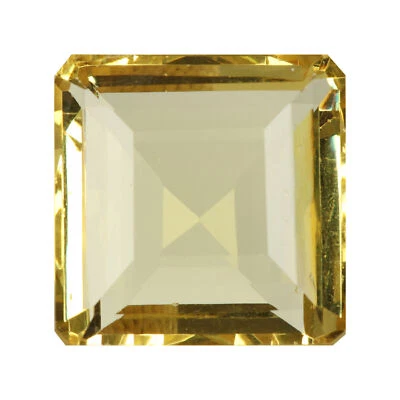 Light Yellow Citrine 60 Carat Square Shape Lab Created Hydrothermal for Studs - Image 1 of 4