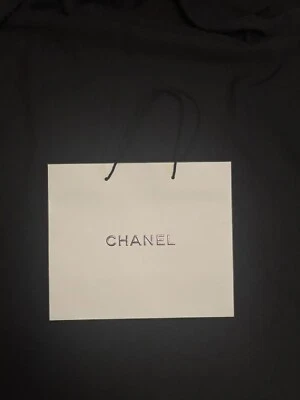 💠CHANEL Shopping Paper Gift Bag White & Black EMPTY Medium FREE SHIP - Image 1 of 4