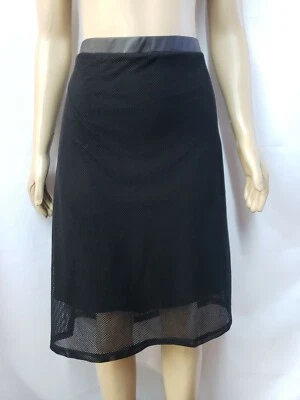 Falda para mujer inc international concept con ojales de cuero negro cintura 24W nueva con etiquetas #CB2 Foto 1 de 4